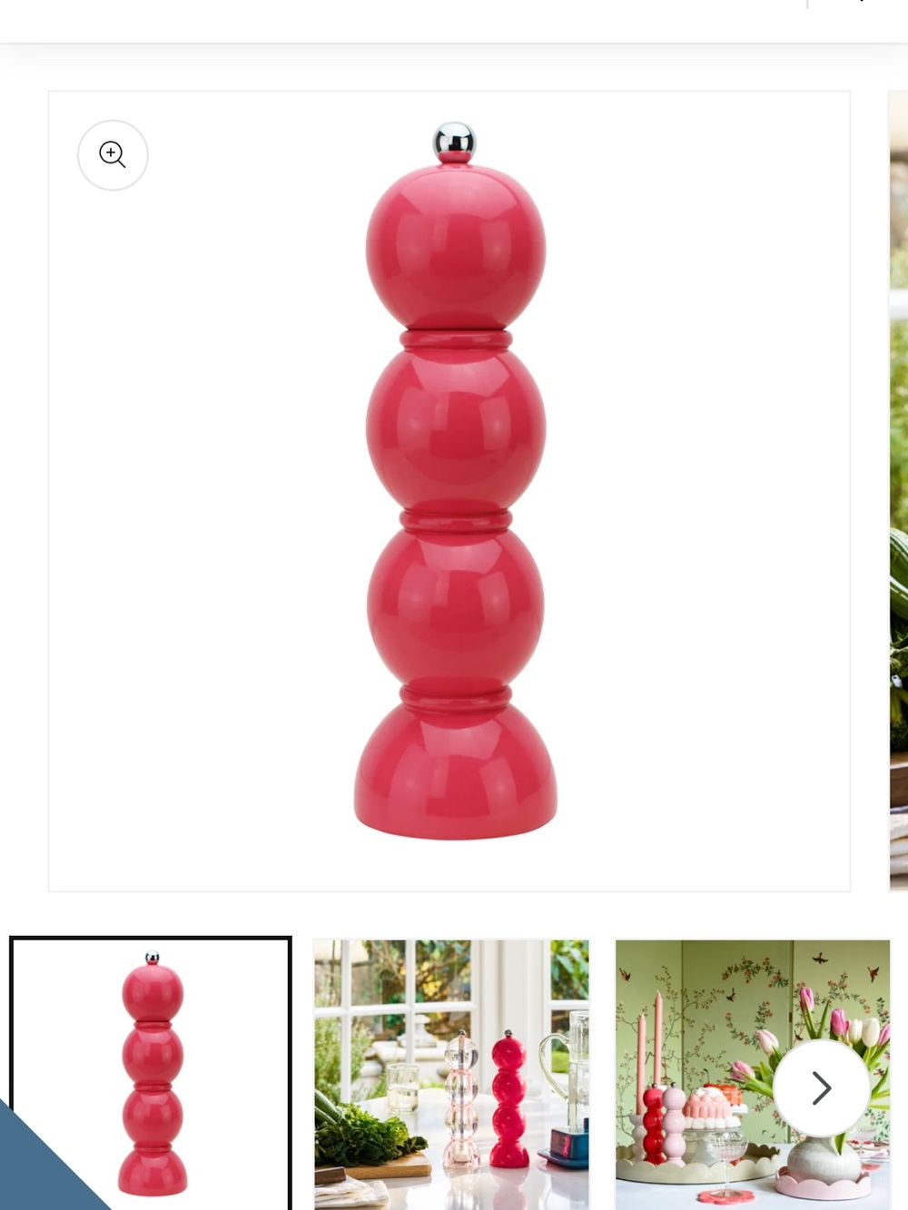 Addison Ross bobbin salt mill in watermelon color 🍉